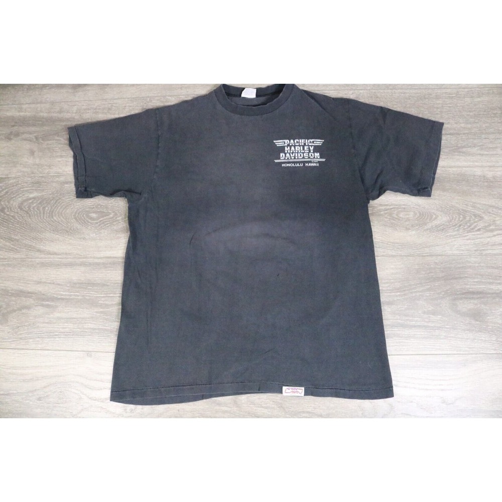 Vintage Pacific Harley Davidson T-Shirt Honolulu,Hawaii Large Crazy Shirt 1985